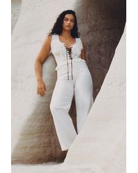 Pilcro - Eyelet Ruffle Tank Top - Lyst