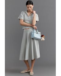 Maeve - Pleated Knit Midi Skirt - Lyst