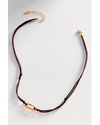 By Anthropologie - Corded Crystal Carabiner Necklace - Lyst