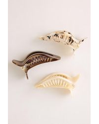 By Anthropologie - Flat Hair Claw Clips, Set Of 3 - Lyst