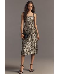 Maeve - Sleeveless Square-Neck Fit & Flare Midi Dress - Lyst