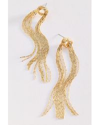 By Anthropologie - Chain Fringe Drop Earrings - Lyst