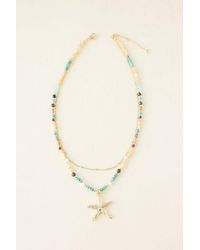Anthropologie - Beaded Starfish Pendant Necklace - Lyst