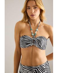 Sea Level - Zebralis Ring Halter Bandeau Bikini Top - Lyst