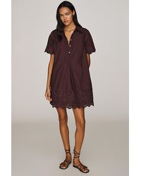 By Anthropologie - Pollie 100% Cotton Swing Mini Dress - Lyst