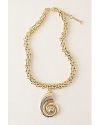 Anthropologie - Chunky Spiral Shell Pendant Necklace - Lyst