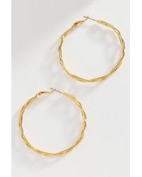 By Anthropologie - Twisted Nautical Hoop Earrings - Lyst