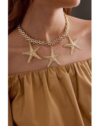 Anthropologie - Triple Starfish Chain Necklace - Lyst