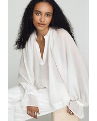 By Anthropologie - Semi-Sheer Swing Blouse - Lyst