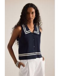 The Tiny Big Sister - Sailor Vest Top - Lyst