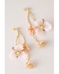 By Anthropologie - Triple Flower Drop Earrings - Lyst