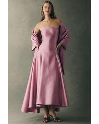 Mare Mare - Strapless Drop-Waist Midi Dress - Lyst