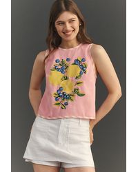 Maeve - Fruit Embroidered Top - Lyst