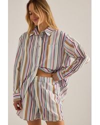 It's 9pm - Jessie Organic Cotton Shirt & Shorts Pyjama Set - Lyst