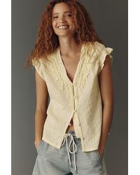 Pilcro - Cinched Wedge Top - Lyst