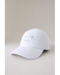 By Anthropologie - Wife Of The Party Embroidered Baseball Cap - Lyst