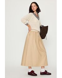 Varley - Cambria 100% Cotton Drawstring Midi Skirt - Lyst