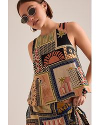 By Anthropologie - Linen-Blend Swing Top - Lyst