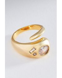 By Anthropologie - Crystal Wrap Adjustable Ring - Lyst