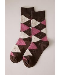 By Anthropologie - Argyle Trouser Socks - Lyst