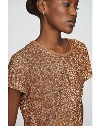 Maeve - Sequin Muscle T-Shirt - Lyst
