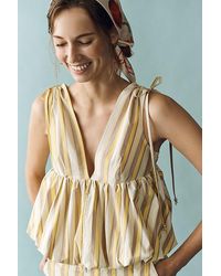 Maeve - Cotton Stretch Bubble Blouse - Lyst