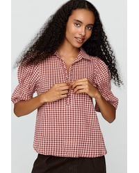 Pilcro - The Tallulah Puff-Sleeve Buttondown Top By - Lyst
