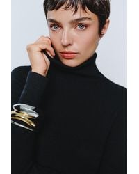 Maeve - 100% Cashmere Ribbed Turtleneck Top - Lyst