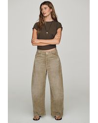 Pilcro - The Kayden Cord Mid-Rise Barrel Trousers By - Lyst