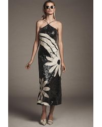 FARM Rio - Halter Sequin Column Midi Dress - Lyst