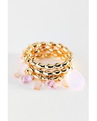 By Anthropologie - Crystal Stretch Rings, Set Of 3 - Lyst