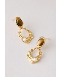 By Anthropologie - Mixed Stone Drop Earrings - Lyst