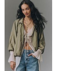 By Anthropologie - Funnel-Neck Nylon Jacket - Lyst