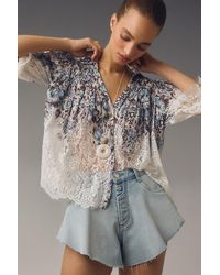 Anthropologie - By Victorian Sheer-lace Blouse - Lyst
