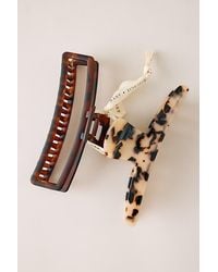 By Anthropologie - Large Hair Claw Clips, Set Of 2 - Lyst