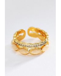 By Anthropologie - Gemstone Stacking Ring, Set Of 2 - Lyst