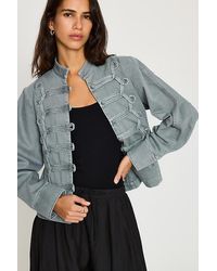 By Anthropologie - Denim Military Jacket - Lyst