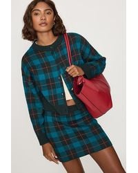 The Tiny Big Sister - Check Jacquard Cardigan - Lyst