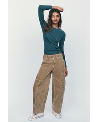 Pilcro - Aero Corduroy Wide-Leg Cargo Pants By - Lyst