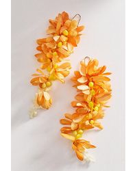 By Anthropologie - Petal Cascade Statement Drop Earrings - Lyst