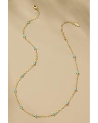 By Anthropologie - Tiny Clover Chain Necklace - Lyst