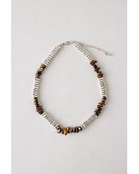 By Anthropologie - Mixed Tiger's Eye Beaded Necklace - Lyst