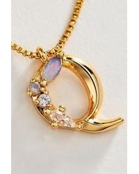 By Anthropologie - Crystal Initial Necklace - Lyst