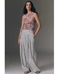 Maeve - The Avery Sheer Wide-Leg Trousers By - Lyst