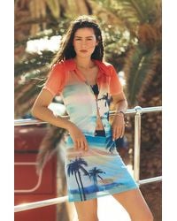 Celandine - Surf Sunsets Buttondown Top - Lyst