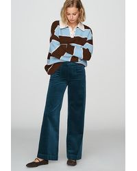 Maeve - The Colette Full-Length Wide-Leg Trousers By Corduroy Edition - Lyst