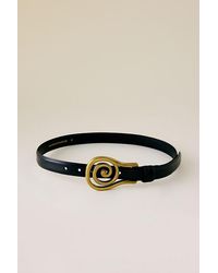 By Anthropologie - Swirl Buckle Leather Belt - Lyst