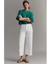 Maeve - The Colette Whipstitch High-Rise Crop Wide-Leg Jeans By - Lyst