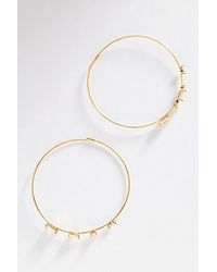 By Anthropologie - Crystal Hoop Earrings - Lyst