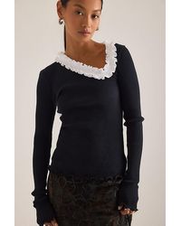 OperaSPORT - Evita Asymmetric Ruffle Top - Lyst